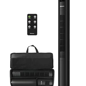 HOLMES STACK-N-CONNECT 45" Digital Tower Fan, ClearRead Display, Bonus Storage Bag, 90° Oscillation, 4 Speeds, 4 Modes, 8-Hour Timer, Home, Ideal for Bedroom or Office, Remote Control, Matte Black