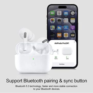 Compatible for AirPods Pro 2nd Generation Charging Case Replacement, Compatible for Wireless AirPods Pro 2 Charger Case with Bluetooth Pairing Sync Button,660 mAh Built-in Large Battery