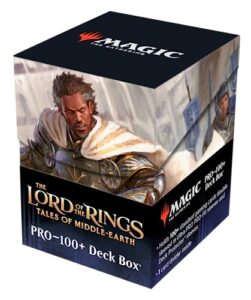 ultra pro - the lord of the rings: tales of middle-earth (100+ standard size card deck box - ft. aragorn) for magic: the gathering - store & protect 100+ collectible cards, gaming cards for mtg & dnd
