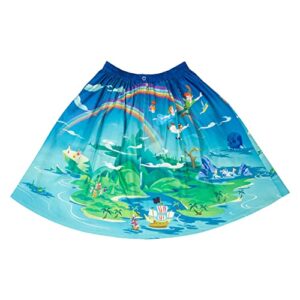 loungefly stitch shoppe disney peter pan - neverland scene sandy skirt - size 2xl