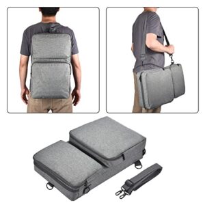 Seracle Carrying Case Portable Bag Travelling Case Compatible with DDJ-FLX4 / DDJ-400 / DDJ-SB3 Portable Controller and DJ Headphone (Gray)
