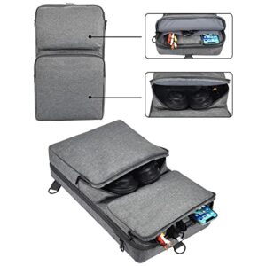 Seracle Carrying Case Portable Bag Travelling Case Compatible with DDJ-FLX4 / DDJ-400 / DDJ-SB3 Portable Controller and DJ Headphone (Gray)