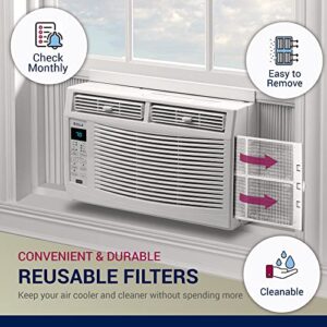 DELLA 6000 BTU Smart Window Air Conditioner with WiFi, GEO Auto Temp On/Off For Where You Are, Energy Star Certified, Remote/App Control, Quiet Operation, With Easy Install Kit, Cools 151-250 Sq.ft