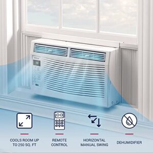 DELLA 6000 BTU Smart Window Air Conditioner with WiFi, GEO Auto Temp On/Off For Where You Are, Energy Star Certified, Remote/App Control, Quiet Operation, With Easy Install Kit, Cools 151-250 Sq.ft