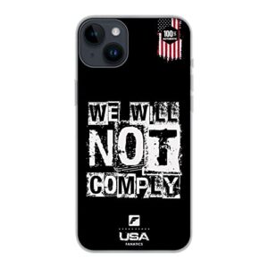 phone case we will not comply usa patriot design silicone transparent - compatible iphone and samsung (samsung galaxy a04)