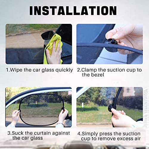 Pincuttee Car Rear Window Sunshade 1PC,Back Window Sun Shade for Car,Car Rear Window Sunshade with Suction Cup,Sun UV Rays Protection for Baby(1PC,Rear Window)