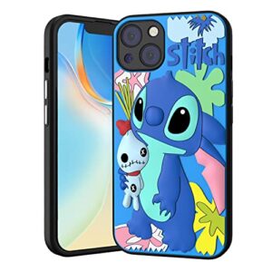 dzhaxie cute cases for iphone 13 mini, 3d cute cartoon blue silicone fun unique kawaii cool shockproof tpu bumper protective case for boys girls kids gifts cover housing for iphone 13 mini 5.4"