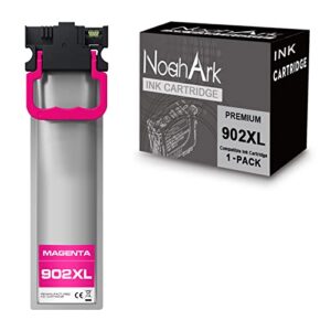 noahark 1 pack t902xl remanufacture ink cartridges replacement for epson 902 xl 902xl for workforce wf-c5210 wf-c5290 wf-c5710 wf-c5790 printer (1 magenta)