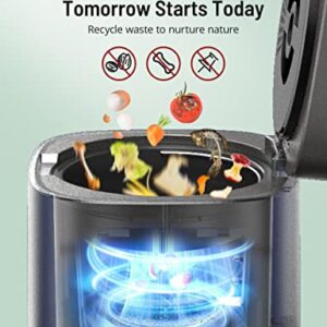 Paris Rhône Smart Waste Kitchen Composter, FoodCycler Eco-Friendly Electric Kitchen Compost Bin Sustainable Indoor Countertop Food Cycler with 3 Modes, Odor-Free, Fertilizes Your Garden