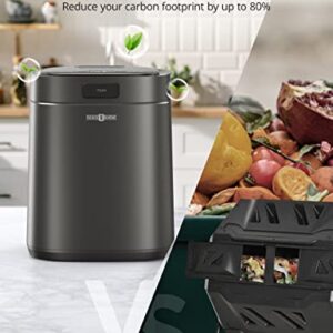 Paris Rhône Smart Waste Kitchen Composter, FoodCycler Eco-Friendly Electric Kitchen Compost Bin Sustainable Indoor Countertop Food Cycler with 3 Modes, Odor-Free, Fertilizes Your Garden