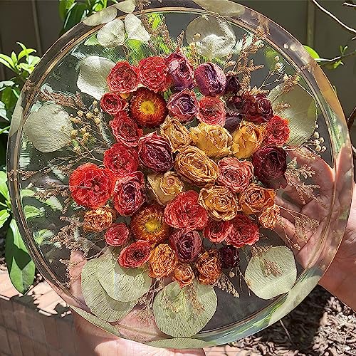 RESINWORLD 12'X2'' Deep Large Round Tray Mold, Tray Board Table Clock Silicone Molds for Resin Casting, Floral Flower Preservation Bouquet Resin Mold