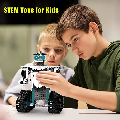 BEHOWL STEM Robot Toys for 8-14 Year Old Boys Girls,13-in-1 Science Programmable Building Block Set with Remote & APP Control,Educational Gifts for 9 10 11 12-16 Year Old Kids, (550 PCS)