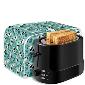 Snilety Cartoon Panda Toastet Cover for Kitchen Appliance Accessories,4 Slice Slot Bread Oven Cushion,Oven,Microwave Dust Protection,M