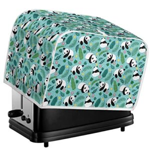 Snilety Cartoon Panda Toastet Cover for Kitchen Appliance Accessories,4 Slice Slot Bread Oven Cushion,Oven,Microwave Dust Protection,M