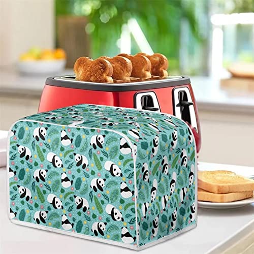 Snilety Cartoon Panda Toastet Cover for Kitchen Appliance Accessories,4 Slice Slot Bread Oven Cushion,Oven,Microwave Dust Protection,M