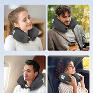 Rythboom 2 in 1 Pillow Speaker, Wireless Bluetooth Speaker with Stereo Sound, Adjustable Neck Pillow for Flight Travel Road Trips, Portable Washable Pillow for Home Office On The Go