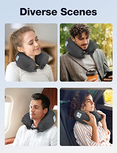 Rythboom 2 in 1 Pillow Speaker, Wireless Bluetooth Speaker with Stereo Sound, Adjustable Neck Pillow for Flight Travel Road Trips, Portable Washable Pillow for Home Office On The Go