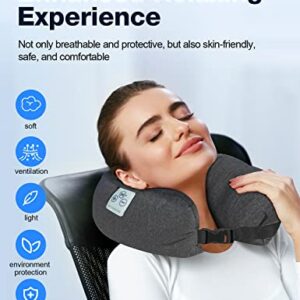 Rythboom 2 in 1 Pillow Speaker, Wireless Bluetooth Speaker with Stereo Sound, Adjustable Neck Pillow for Flight Travel Road Trips, Portable Washable Pillow for Home Office On The Go