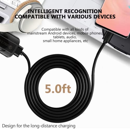 Fast Car Charger USB Type C Charging Cable Cord fit for TCL Flip Pro, Alcatel Go Flip 4, Cricket Icon 2/3 Icon 4,Ovation, Ovation 2, Sonim XP8 XP8800, Jitterbug Flip 2 Jitterbug Lively Smart 3 Phone