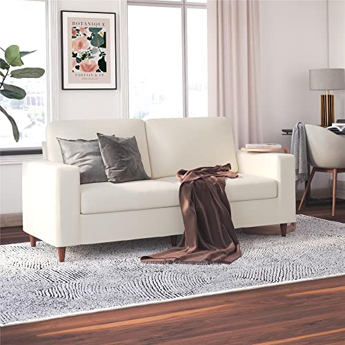 DHP Liah 3-Seater Sofa with Pocket Spring Cushions, Ivory