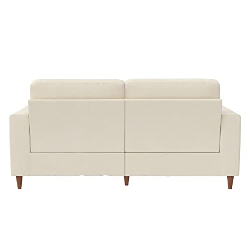 DHP Liah 3-Seater Sofa with Pocket Spring Cushions, Ivory