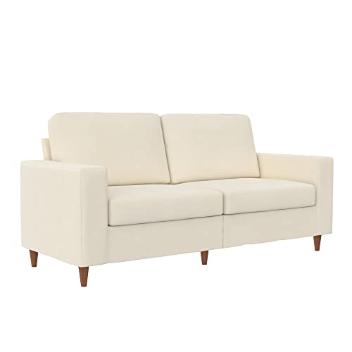 DHP Liah 3-Seater Sofa with Pocket Spring Cushions, Ivory