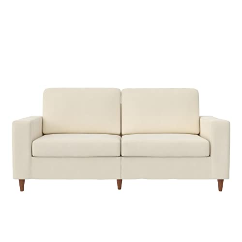 DHP Liah 3-Seater Sofa with Pocket Spring Cushions, Ivory