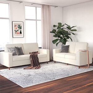 DHP Liah 3-Seater Sofa with Pocket Spring Cushions, Ivory