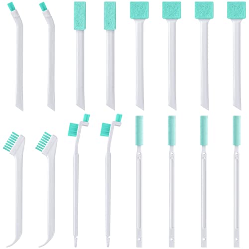 Lumkew Small Cleaning Brushes for Small Spaces, Tiny Household Cleaning Supplies Tools, Mini Crevice Cleaning Brush Scrub Narrow Corner Nook Track Grooves Bathroom Kitchen Home Car Detailing, 16 Pcs