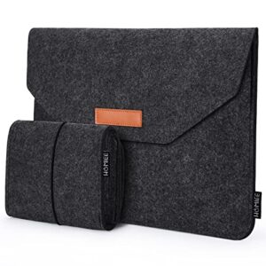 homiee laptop sleeve bag compatible with macbook air/pro, 13-13.3 inch notebook, compatible with macbook pro 14 inch 2023-2021 a2779 m2 a2442 m1, felt bag with pocket and small case