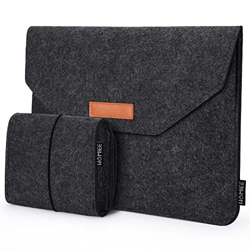 HOMIEE Laptop Sleeve Bag Compatible with MacBook Air/Pro, 13-13.3 inch Notebook, Compatible with MacBook Pro 14 inch 2023-2021 A2779 M2 A2442 M1, Felt Bag with Pocket and Small Case