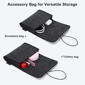 HOMIEE Laptop Sleeve Bag Compatible with MacBook Air/Pro, 13-13.3 inch Notebook, Compatible with MacBook Pro 14 inch 2023-2021 A2779 M2 A2442 M1, Felt Bag with Pocket and Small Case