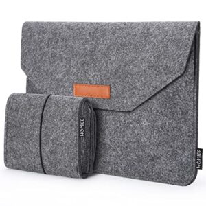 homiee laptop sleeve bag compatible with macbook air/pro, 13-13.3 inch notebook, compatible with macbook pro 14 inch 2023-2021 a2779 m2 a2442 m1, felt bag with pocket and small case