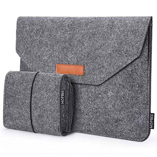 HOMIEE Laptop Sleeve Bag Compatible with MacBook Air/Pro, 13-13.3 inch Notebook, Compatible with MacBook Pro 14 inch 2023-2021 A2779 M2 A2442 M1, Felt Bag with Pocket and Small Case