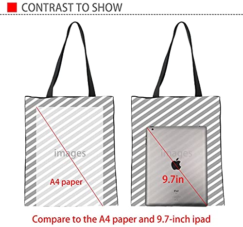 Costaric Canvas Tote Bag for Women butterfly Sunflower Print Bags for woman Beach Bag, Reusable Grocery Bags,Easter Bunny