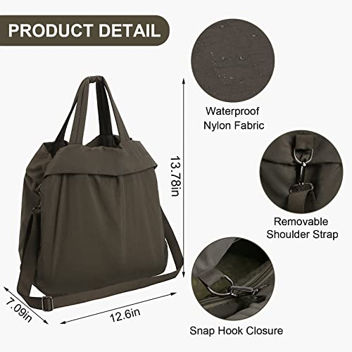 Nylon Hobo Bag 2.0 Crossbody Bag for Women Large Capacity Gym Bag Work Bag Nylon Tote Handbag Sports Duffel Shoulder Bag for Travel, Work, Gym