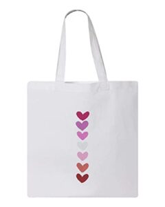 heart line design, reusable tote bag, lightweight grocery shopping cloth bag, 13” x 14” with 20” handles