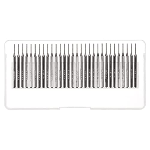 HARFINGTON 30pcs Diamond Grinding Burrs Carving Bits 1mm Cylindrical Head Mounted Point 1/8 Shank for Rotary Tool