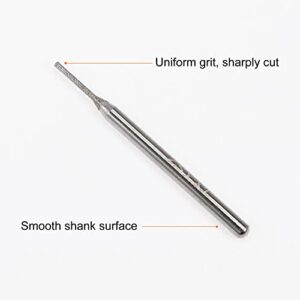 HARFINGTON 30pcs Diamond Grinding Burrs Carving Bits 1mm Cylindrical Head Mounted Point 1/8 Shank for Rotary Tool