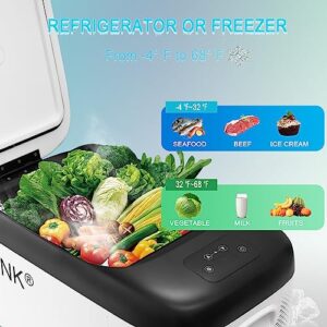 QNK 24QT(23L) Portable Car Refrigerator 12 Volt Mini Fridge Compressor Freezer RV Cooler For Camping Truck Van SUV Boat Party Trips w/App Control 100-240V AC & 12V/24V DC -4℉-68℉