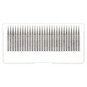 harfington 30pcs diamond grinding burrs carving bits 3mm pointed type head mounted point 1/8 shank for rotary tool
