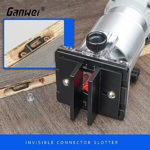 65mm Fixed Trimming Machine 2 in 1 Slotting Bracket Invisible Fasteners Wardrobe Cupboard Panel Punch Locator with Scale