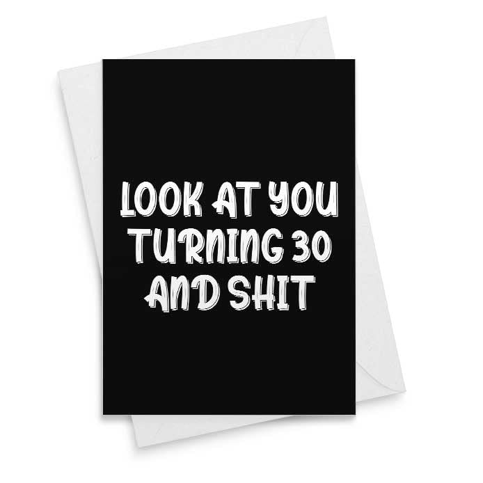 30th Birthday Funny Card Gift Happy For Her Milestone He Him Rip Twenties Dirty Thirty Greetings Rude Friend Greeting Cards Brother Sibling - [00171]