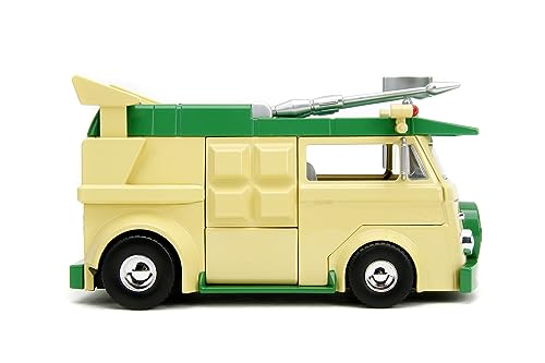 Jada Turtles Party Wagon 1:24 Die-Cast Car Play or Gift and for a Collection for Both Kids and Adults