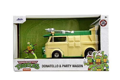 Jada Turtles Party Wagon 1:24 Die-Cast Car Play or Gift and for a Collection for Both Kids and Adults