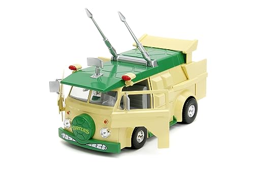 Jada Turtles Party Wagon 1:24 Die-Cast Car Play or Gift and for a Collection for Both Kids and Adults