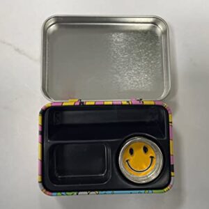 Favela420- Rolling Tray Metal Mini Stash Box FlowerPuff -Tin Can- Lighter Case