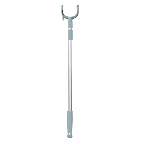 Homoyoyo Clothes Pole Closet Pole Retractable Clothesline Prop Telescopic Handle Clothing Hook Pole Fork Adjustable Clothesline Rod Hanger Random Color Closet Rod Extender Hanging