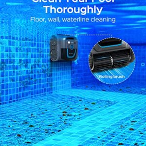 WYBOT High-end Cordless Wall Climbing Robotic Pool Cleaner with APP Mode, Smart Mapping Tech, Lasts 180mins, Automatic Pool Vacuum Robot with Powerful Suction, Fast Charging Fit for Inground Pools