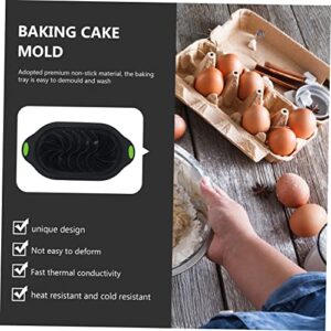 Angoily 1pc Threaded Toast Silicone Gummy Molds Silicone Bread Loaf Pan Round Silicone Molds Pastry Baking Loaf Bread French Bread Silicone Bread Nonstick Baking Tool Kitchen Gadget